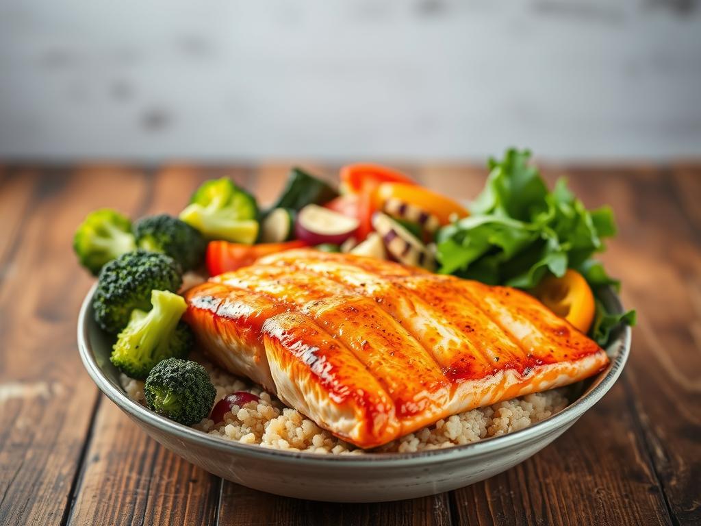 homemade salmon bowl